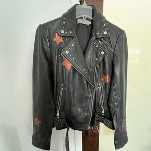 Liebeskind Moto Washed Lamb Leather Jacket SZ M